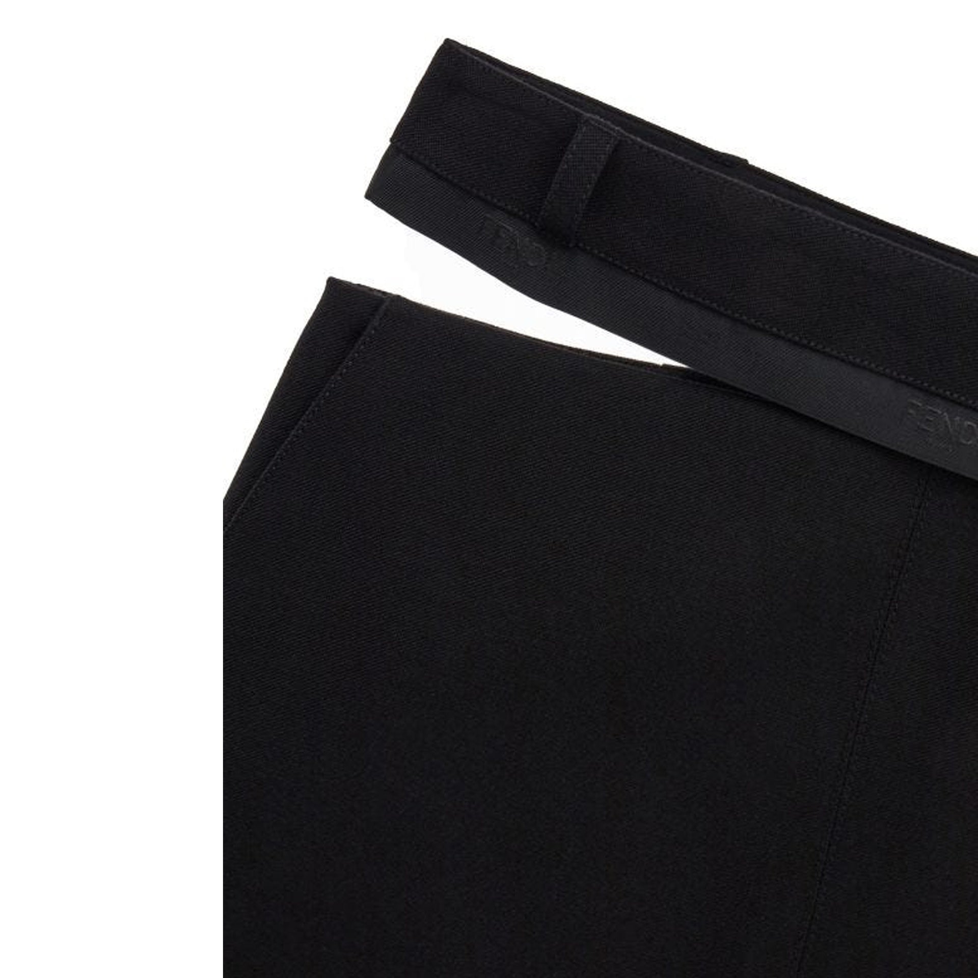 FENDI Chic Virgin Wool Mini Skirt with Cutout Detail