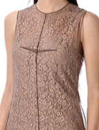 FENDI Lace Midi Dress with Central Vent - Size 40