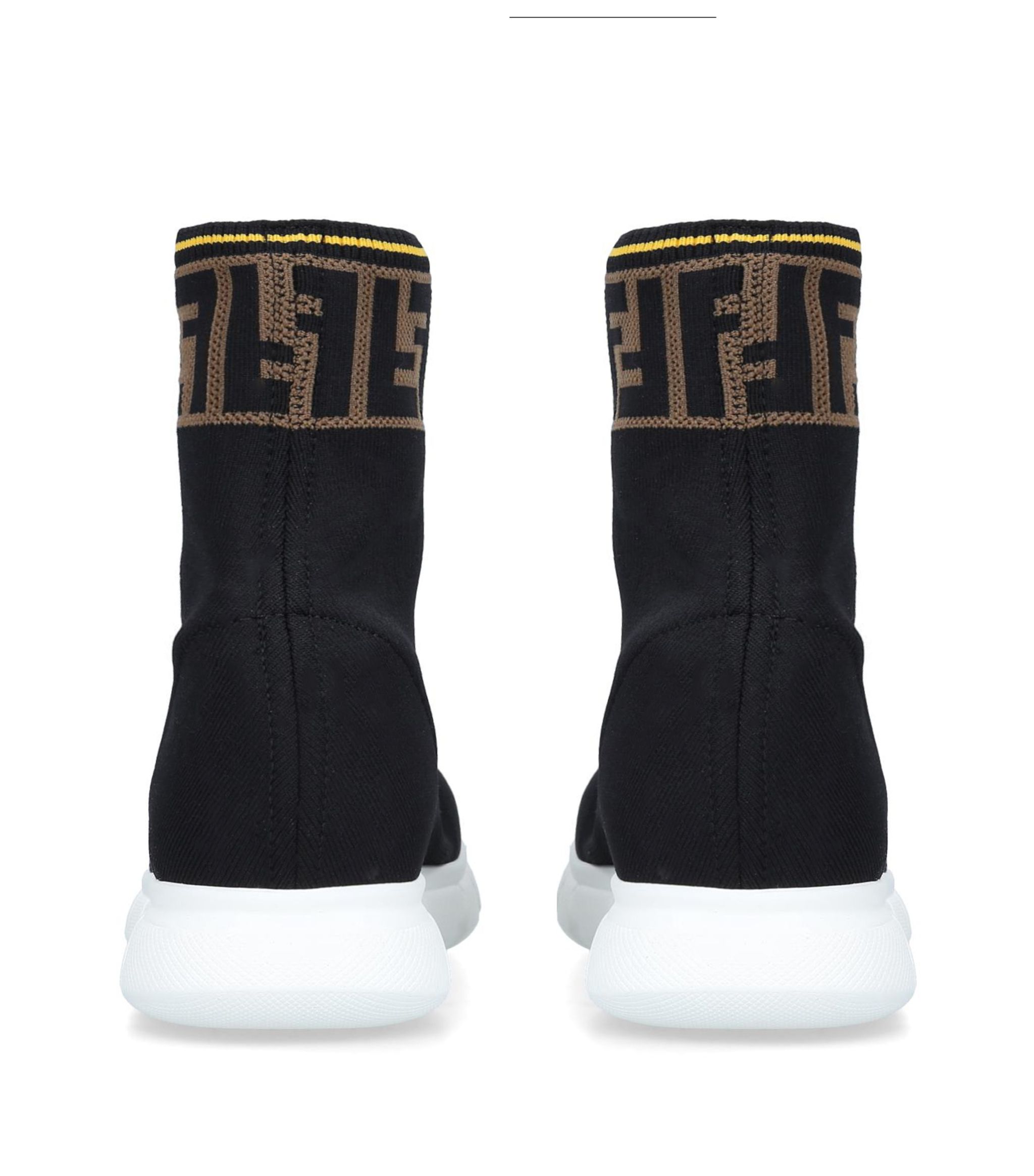 FENDI Stretch Knit Jacquard FF Mania High Top Sock Sneakers