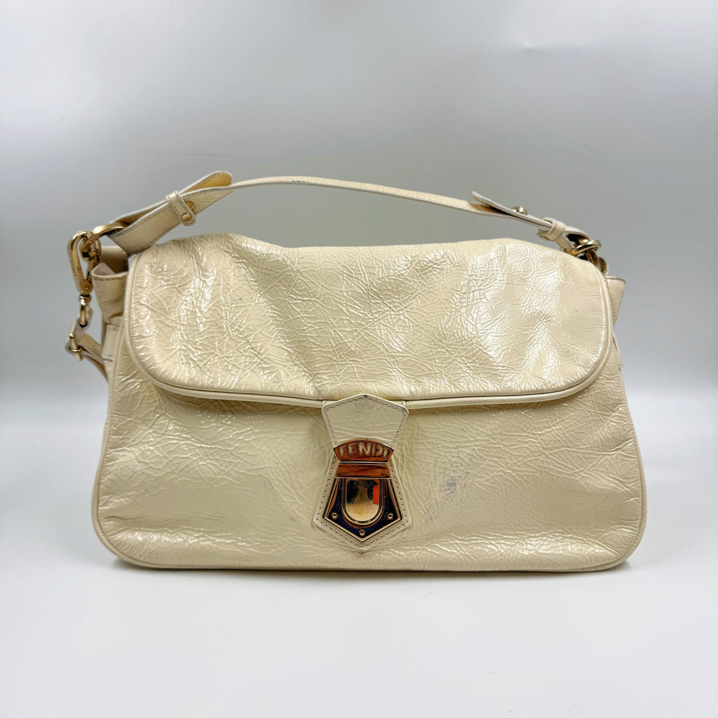 Fendi Baguette Patent Lather Shoulder Bag TWS