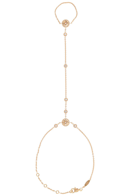 CHRISTIAN DIOR Rose Des Vents Finger Bracelet Mother of Pearl