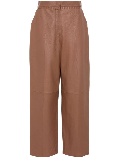 FENDI Luxury Leather Trousers for Women - SS24 Collection