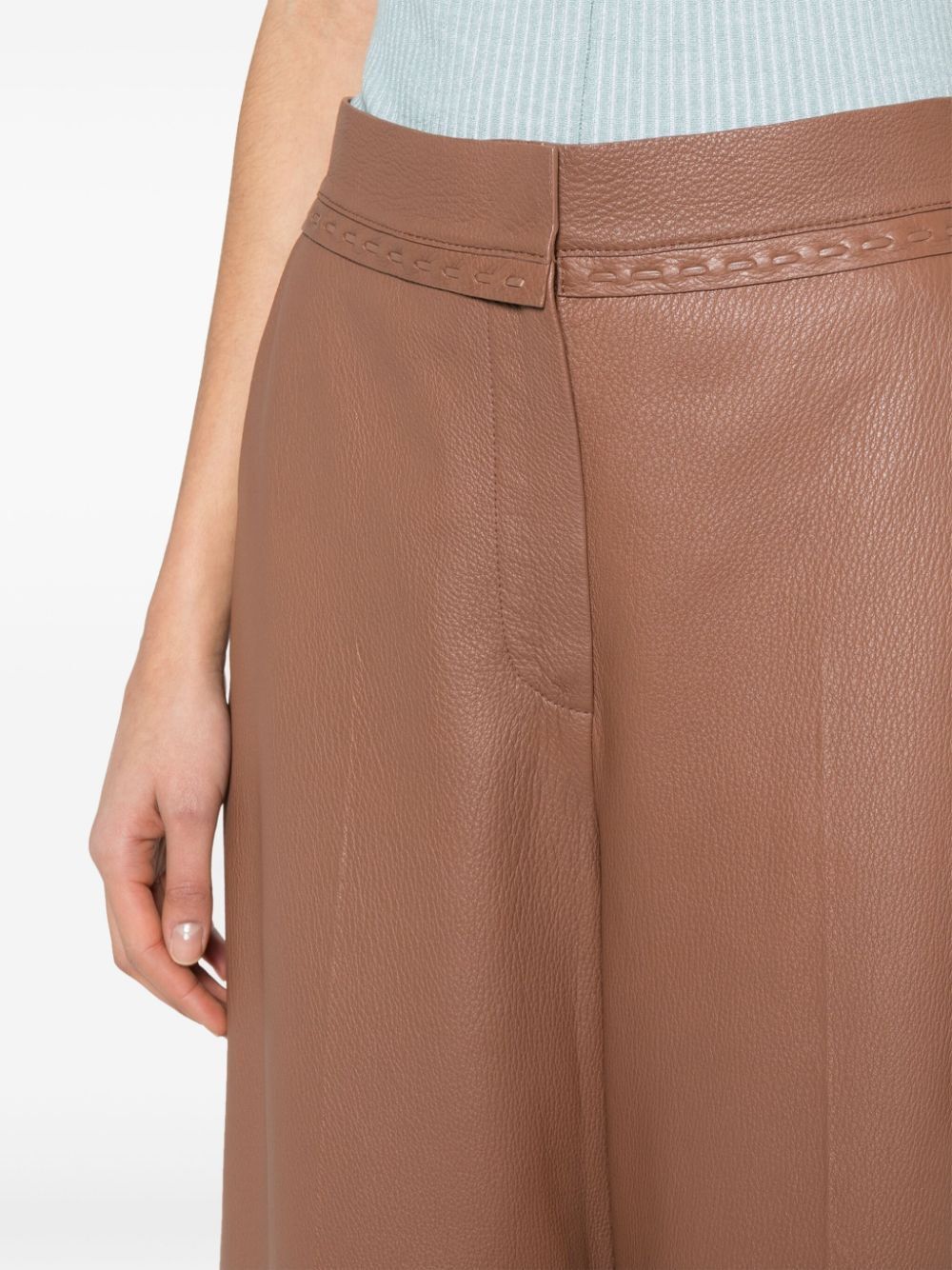FENDI Luxury Leather Trousers for Women - SS24 Collection