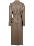 FENDI Long Wrap Coat with Scarf Collar for Women