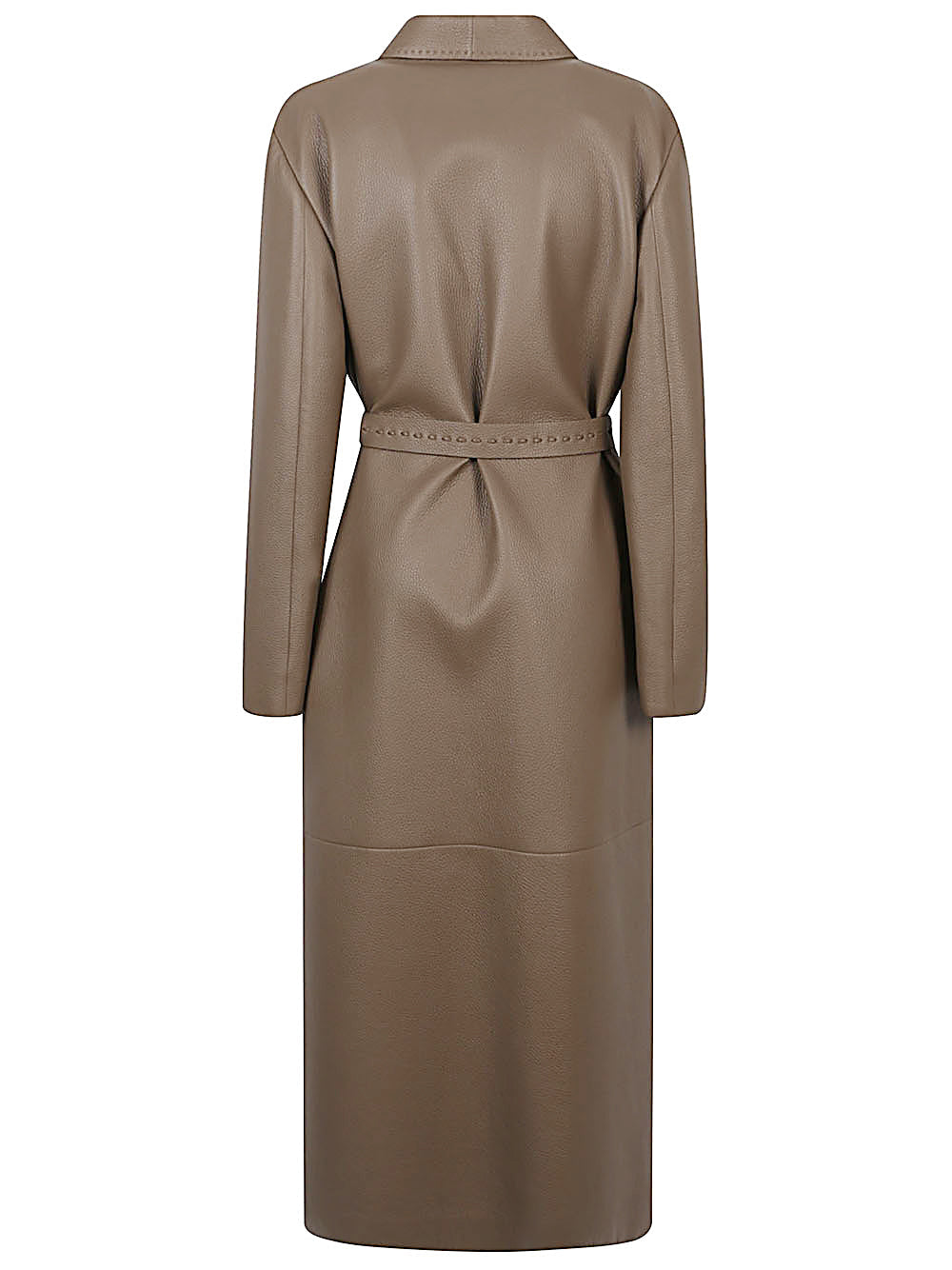 FENDI Long Wrap Coat with Scarf Collar for Women