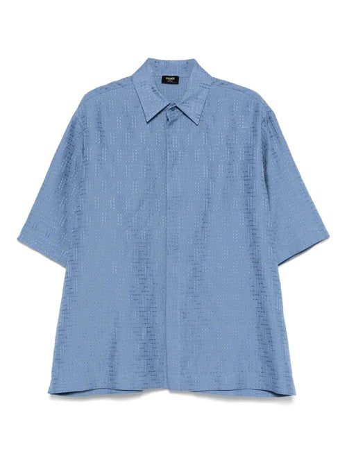 FENDI FF Jacquard Linen Shirt for Men - SS25