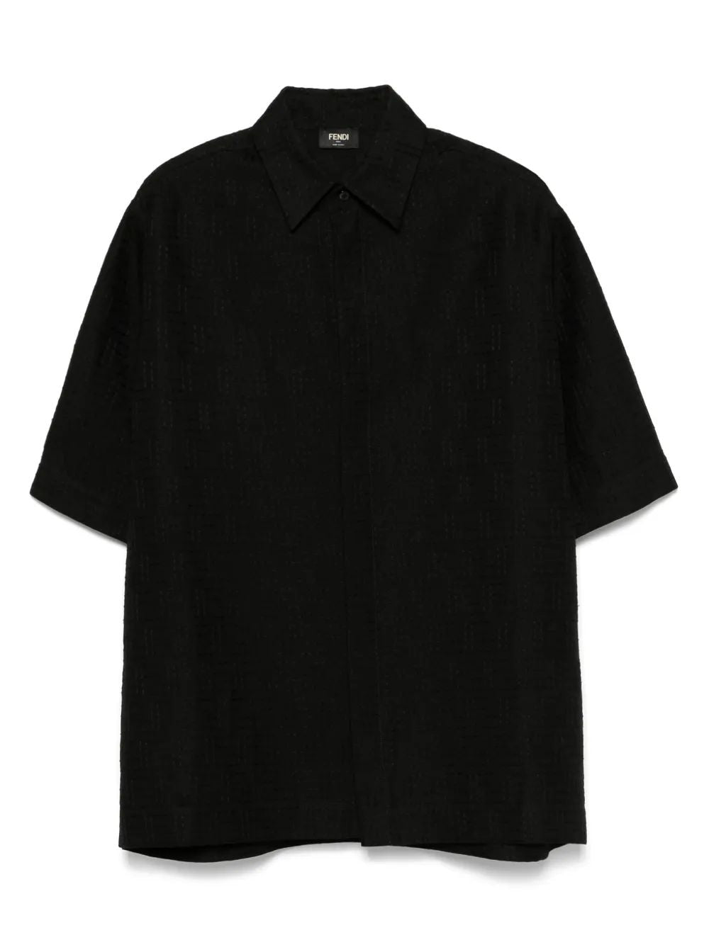 FENDI Men's Linen Blend Jacquard Shirt - SS25 Collection