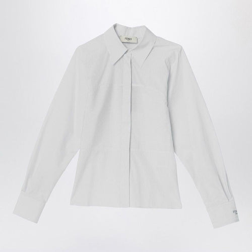 FENDI Striped Cotton Shirt with Long Sleeves for Women