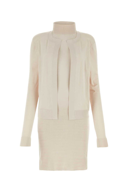 FENDI Elegant Stretch Silk Blend Mini Dress