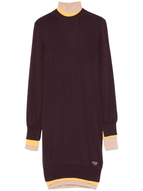 FENDI Wool Blend Mini Dress - Women's Suit for FW24