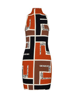 FENDI Chic High Neck Sleeveless Mini Dress