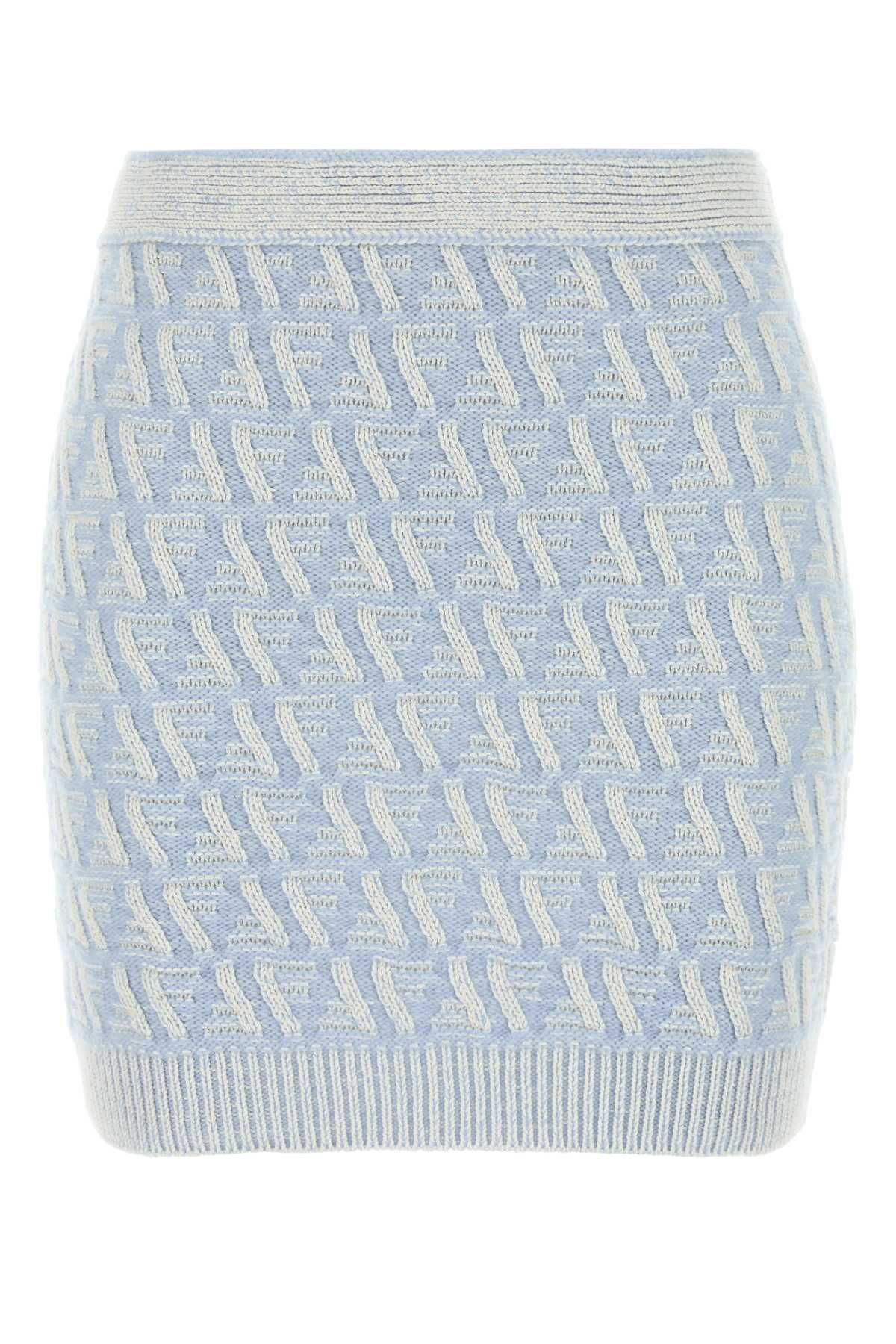 FENDI Chic Mini Embroidered Silk Blend Skirt
