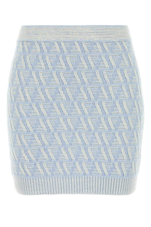 FENDI Chic Mini Embroidered Silk Blend Skirt