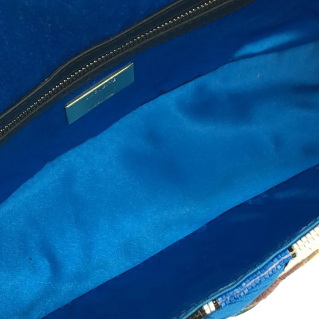 Fendi Beaded Vitello Dolce Leaf Embroidered Baguette (SHG-ZuB1eb)