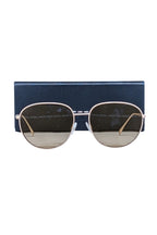 Fendi - Beige Aviator Sunglasses w/ Logo Font Lenses