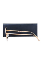Fendi - Beige Aviator Sunglasses w/ Logo Font Lenses