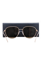 Fendi - Beige Aviator Sunglasses w/ Logo Font Lenses