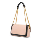 Fendi Bicolor Leather Chain Midi Baguette (SHG-HANO4S)