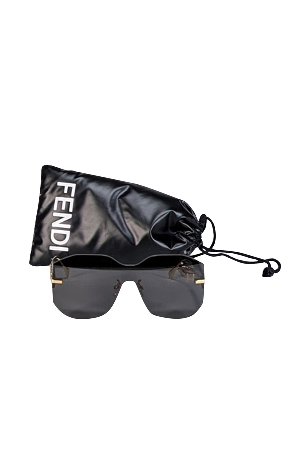 Fendi - Black Large Frameless Sunglasses