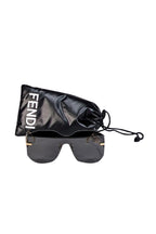 Fendi - Black Large Frameless Sunglasses