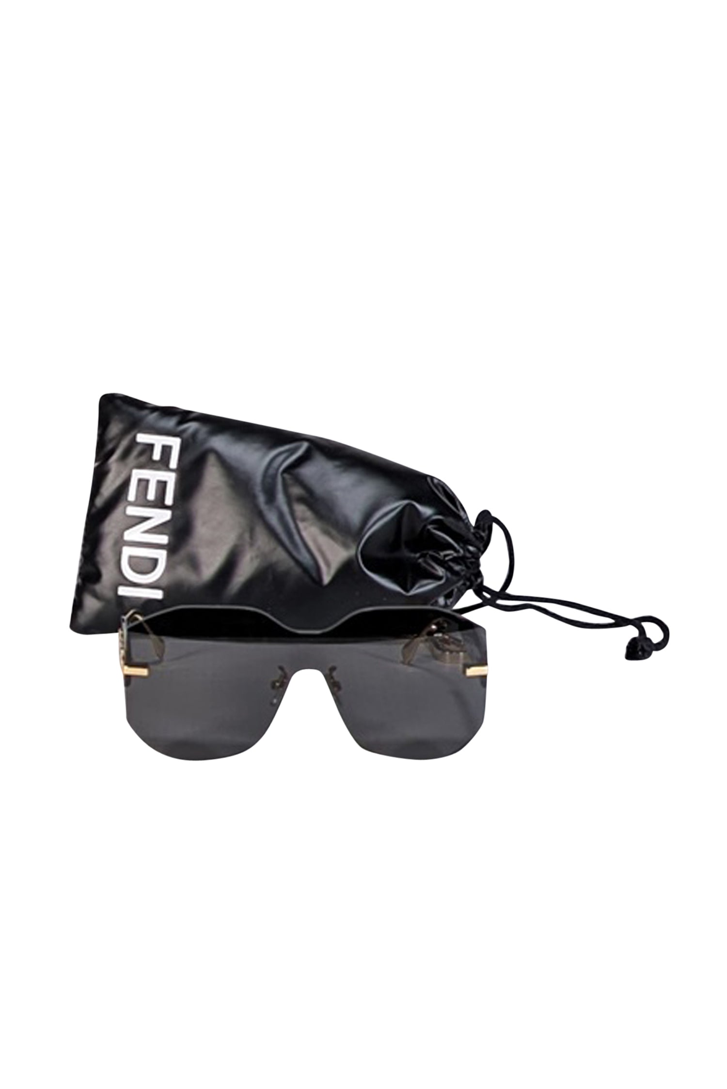 Fendi - Black Large Frameless Sunglasses