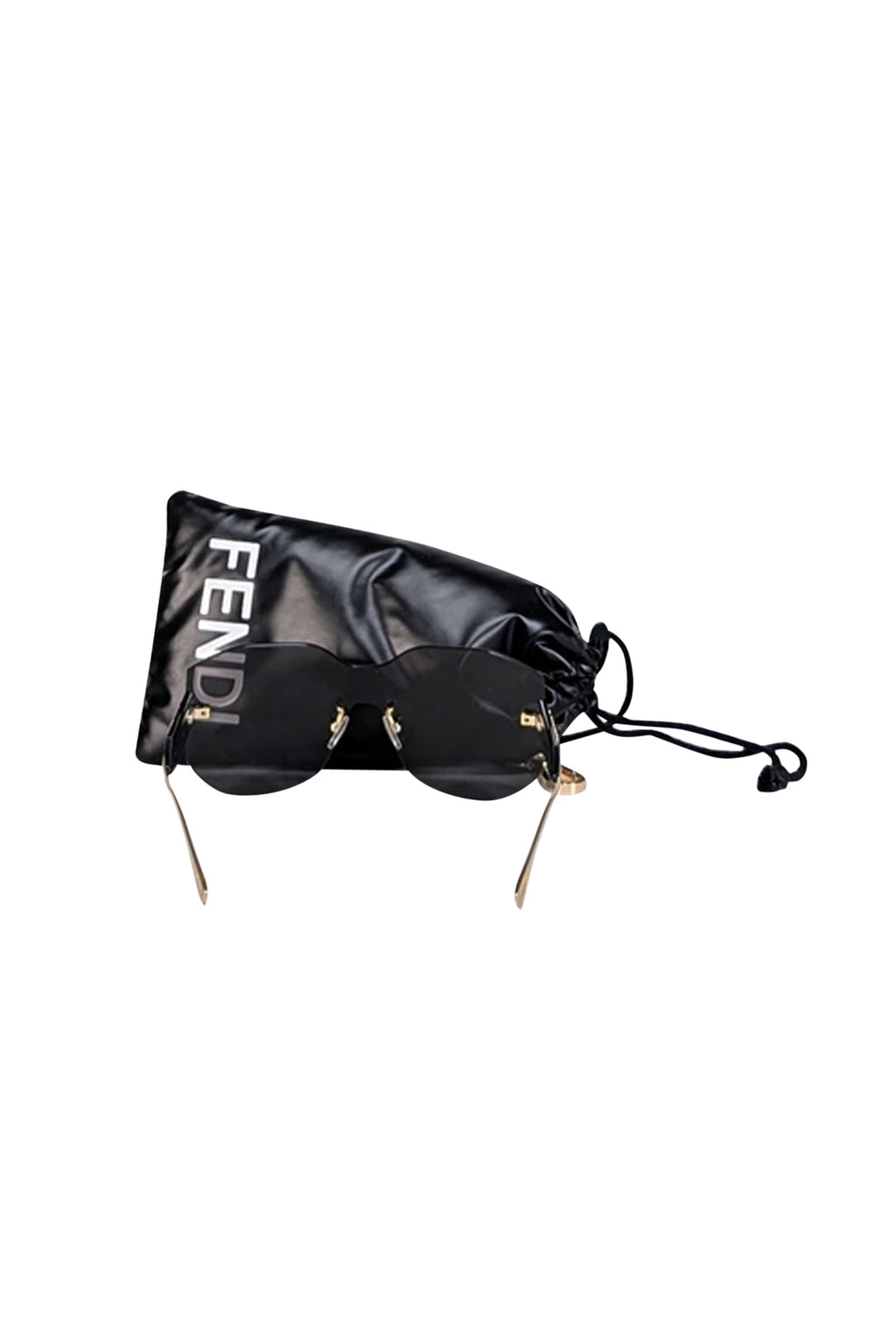 Fendi - Black Large Frameless Sunglasses