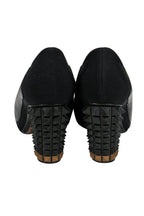 Fendi - Black Loafer-Style Pumps w/ Studded Heel Sz 6