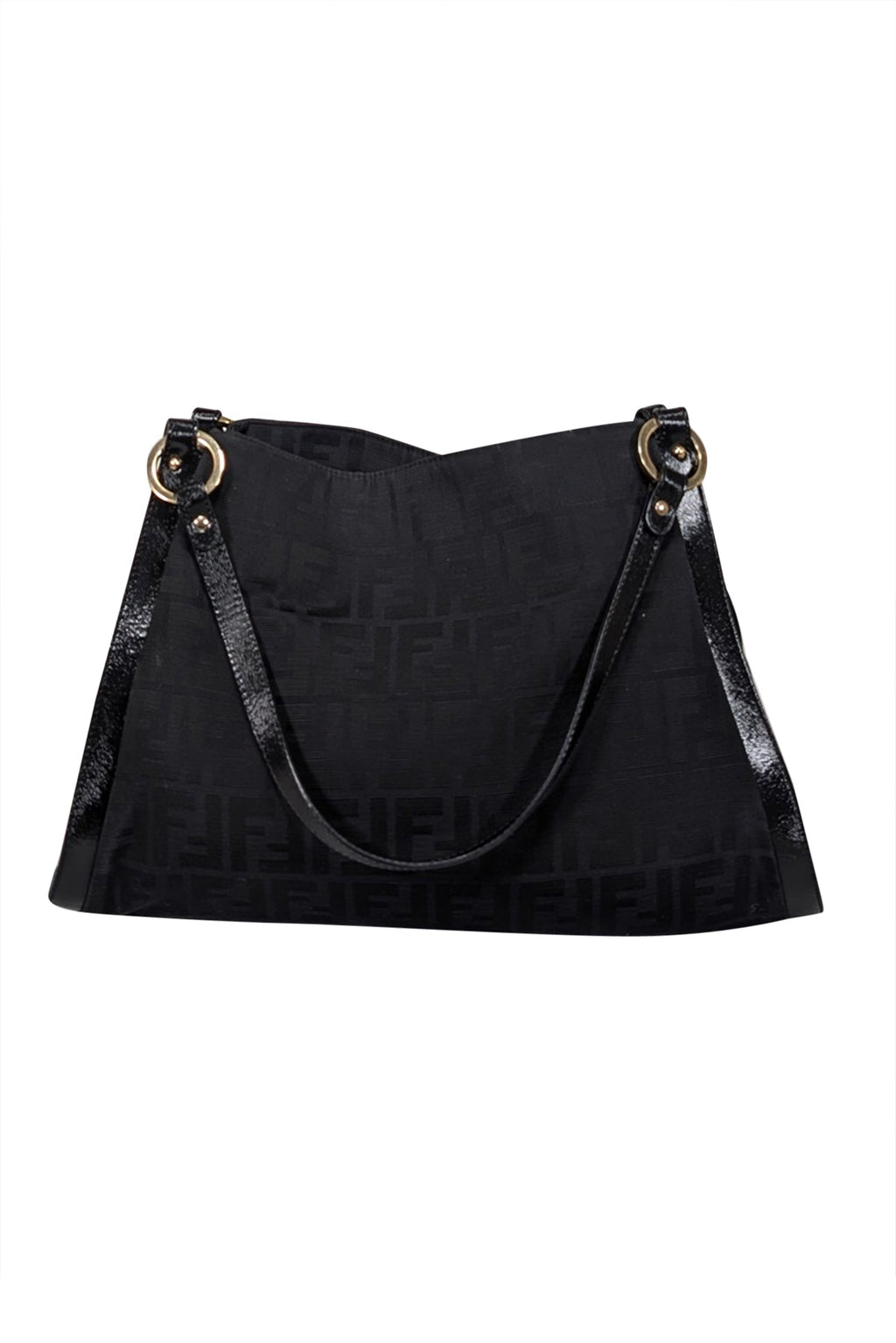 Fendi - Black Monogram Canvas Shoulder Bag
