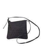 Fendi - Black Monogram Zucchino Canvas Crossbody Bag