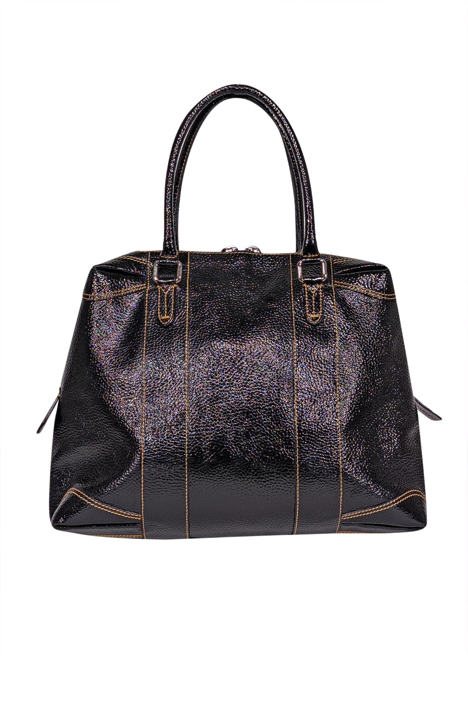 Fendi - Black Patent Leather Large Shoulder Bag