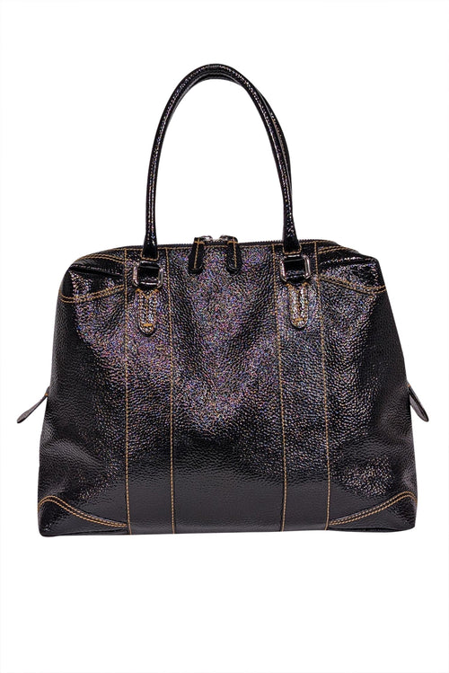 Fendi - Black Patent Leather Large Shoulder Bag