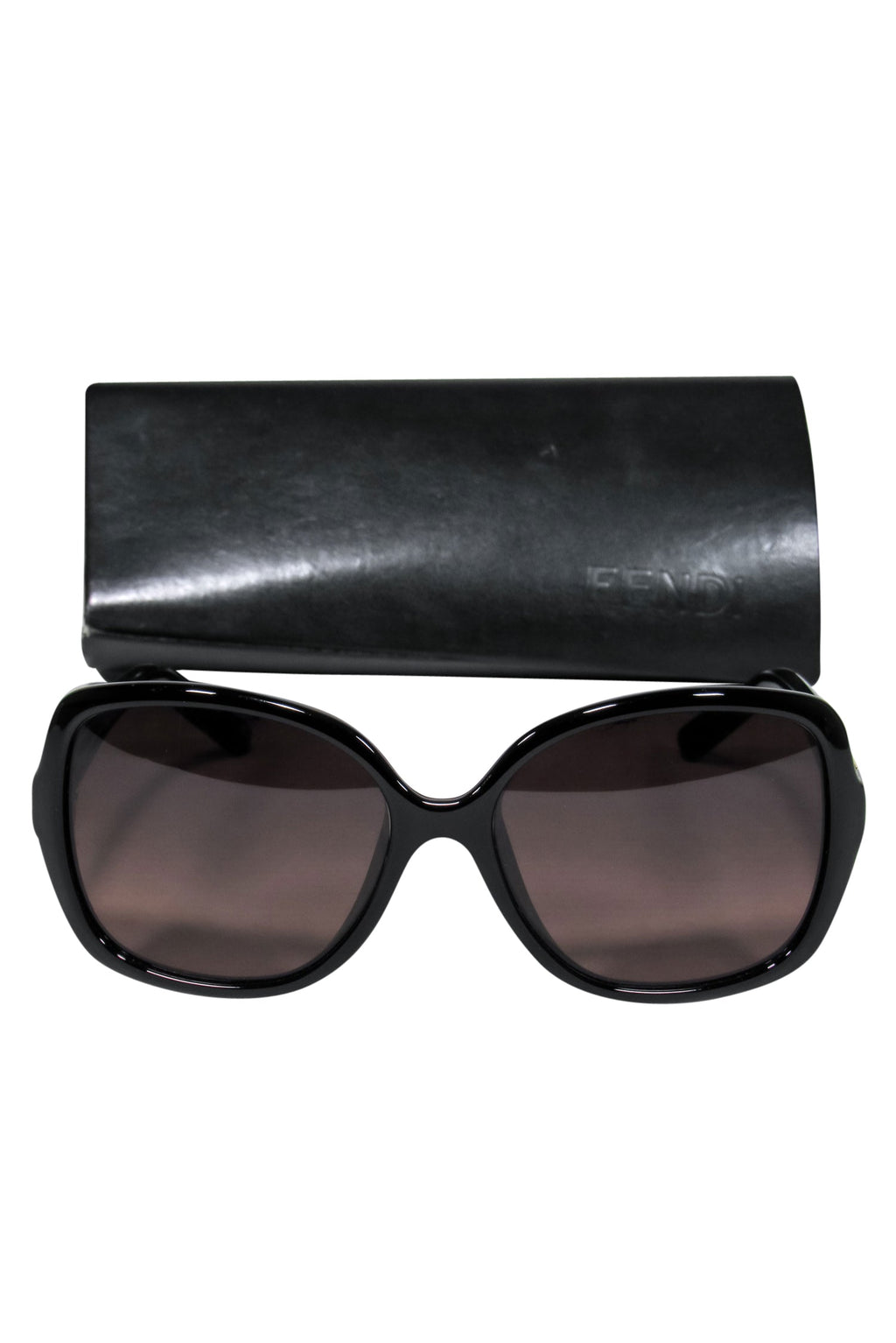 Fendi - Black Rounded Oval Oversized Sunglasses