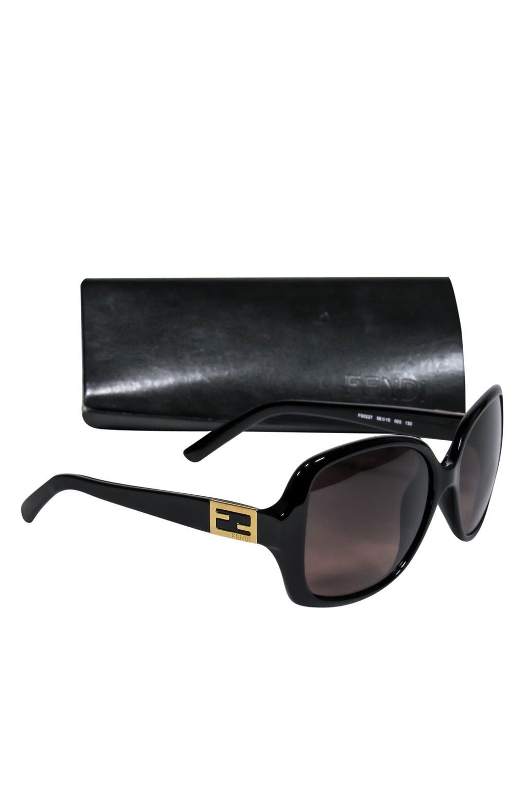 Fendi - Black Rounded Oval Oversized Sunglasses