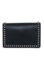 Fendi - Black Saffiano Leather Studded "Karlito" Bag