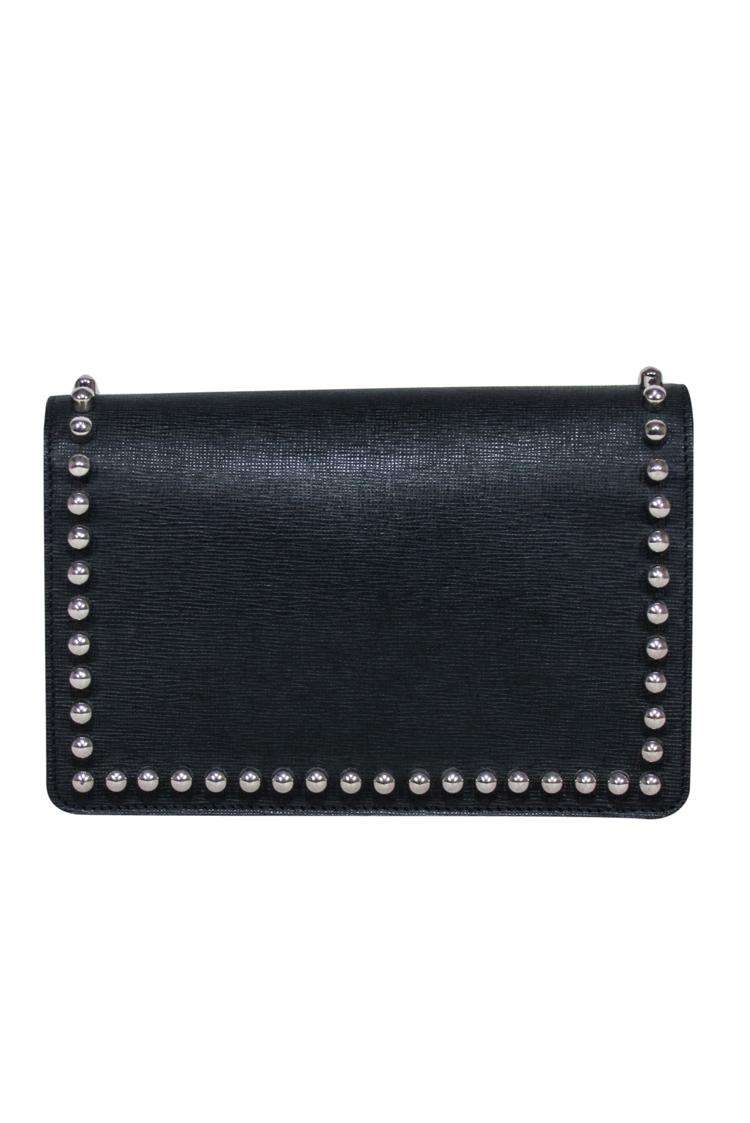 Fendi - Black Saffiano Leather Studded "Karlito" Bag