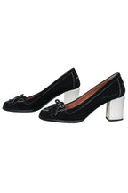 Fendi - Black Suede Loafer-Style Block Heels Sz 8