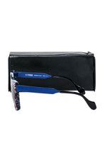 Fendi - Blue & White Print Square Sunglasses