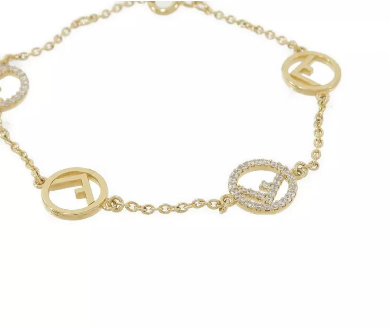 FENDI Logo Charm Bracelet