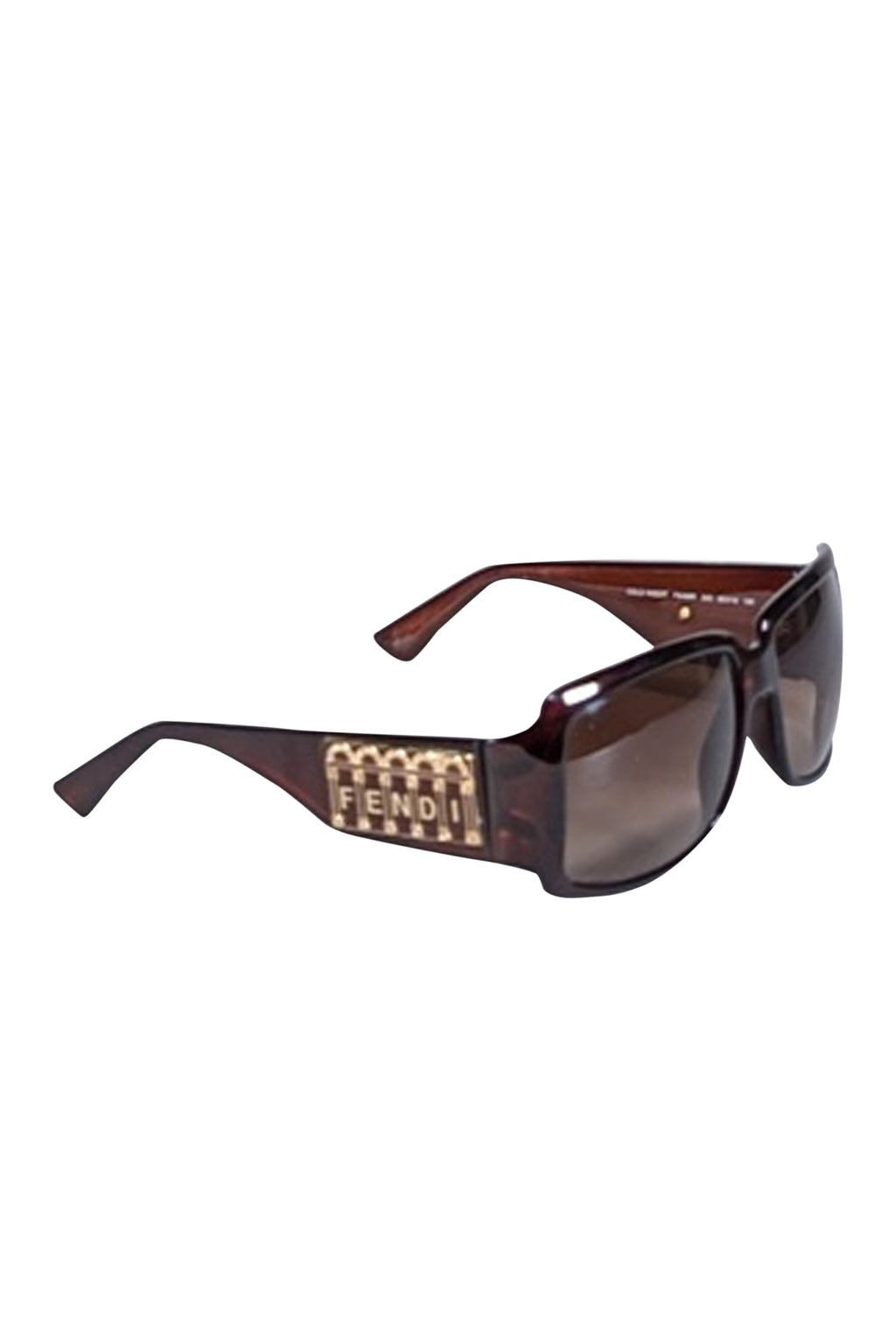 Fendi - Brown Large Logo Sides Sunglasses