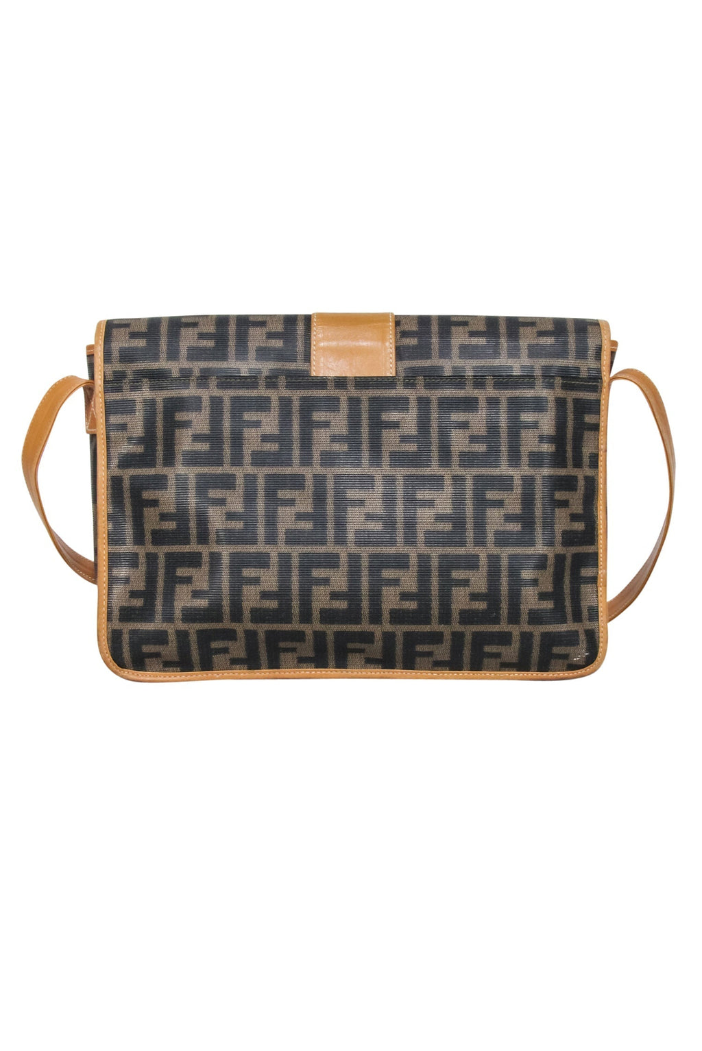 Fendi - Brown Monogram Vintage Messenger Shoulder Bag