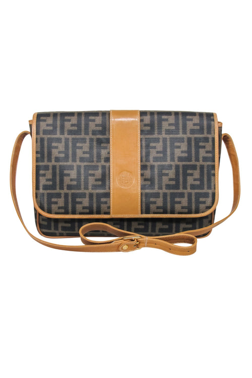 Fendi - Brown Monogram Vintage Messenger Shoulder Bag