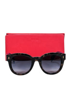 Fendi - Brown Tortoise Frames w/Iridescent Blue Leg Sunglasses