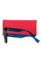 Fendi - Brown Tortoise Frames w/Iridescent Blue Leg Sunglasses