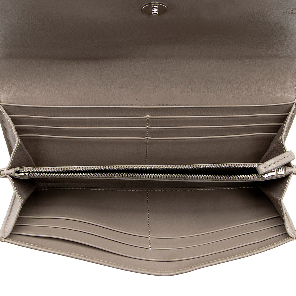 Fendi Calfskin By The Way Continental Wallet (SHF-17993)