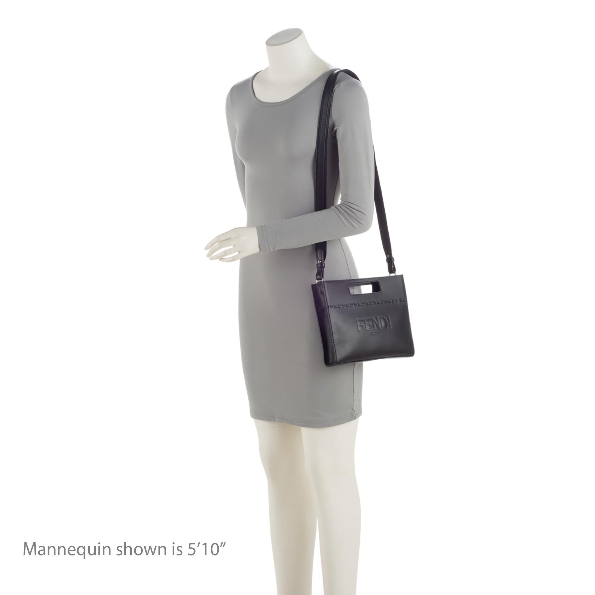 Fendi Calfskin Cutout Handle Mini Shopper Tote (SHF-4Nys6a)