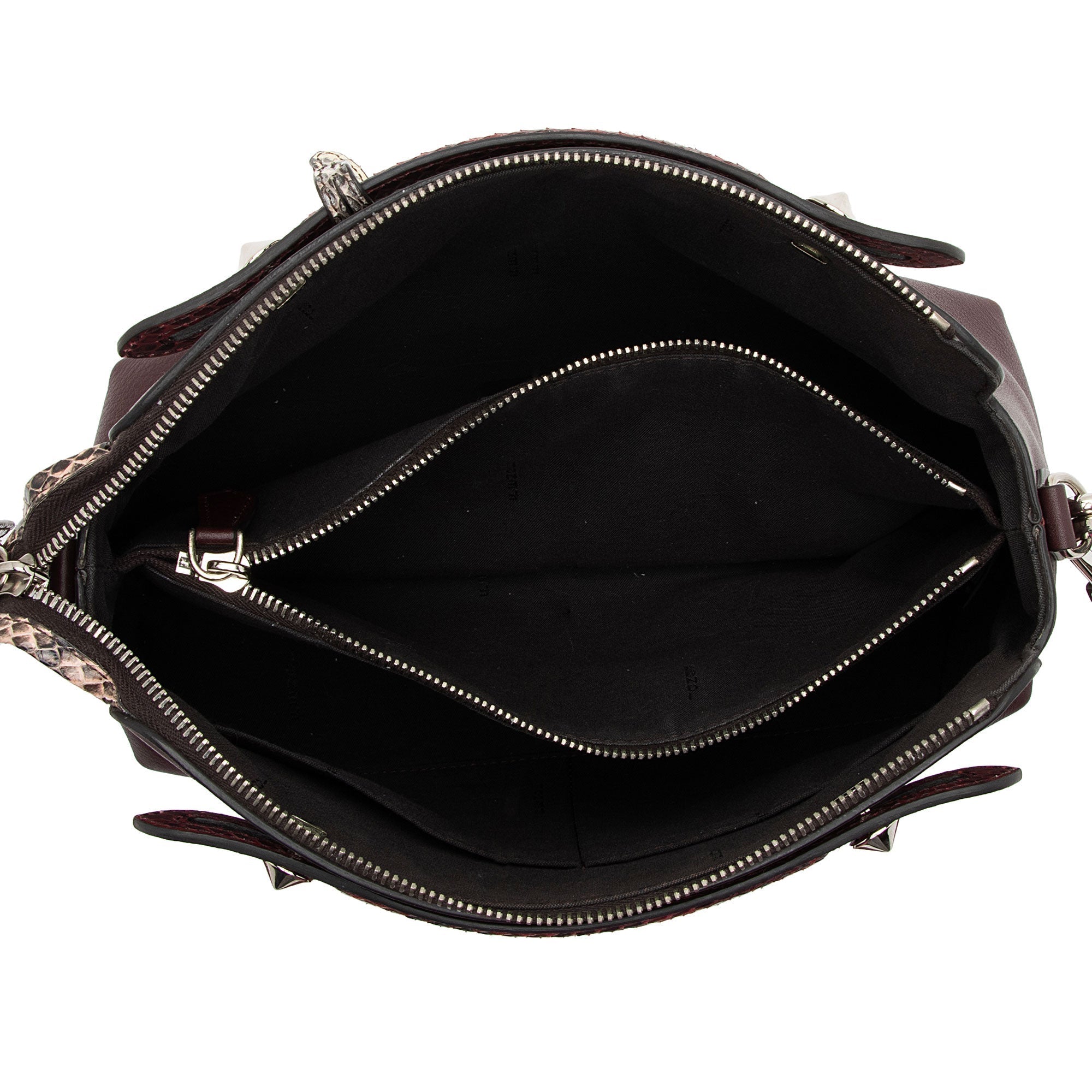 Fendi Calfskin Python By The Way Small Boston Bag (SHF-yJjZI0)