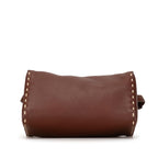 Fendi Calfskin Selleria Triangle Shoulder Bag (SHG-wv4LIw)