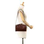 Fendi Calfskin Selleria Triangle Shoulder Bag (SHG-wv4LIw)