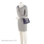 Fendi Calfskin Striped Canvas Kan I Small Shoulder Bag (SHF-yQIdt1)