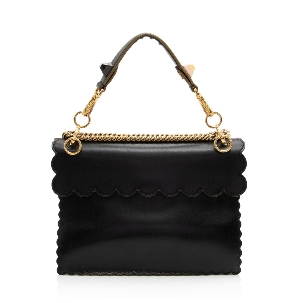 Fendi Calfskin Studded Kan I Medium Shoulder Bag (SHF-boJIBf)